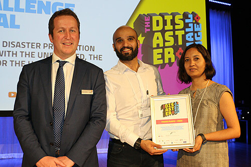 Disaster Challenge Final third place, Mohammed Alqahtani and Jyoti KC.